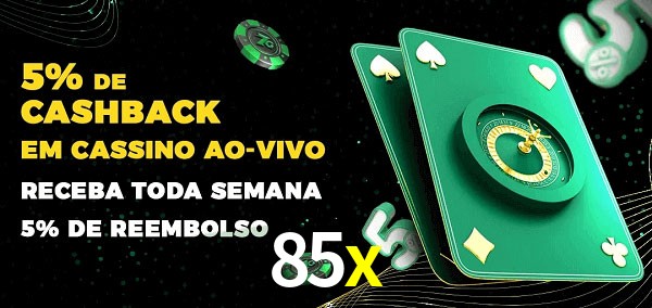 Promoções do cassino ao Vivo 85x